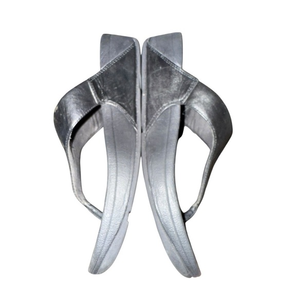 ▶️ Fitflop ◀️ Solid Black Thong Sandals Size 8 - Picture 7 of 14